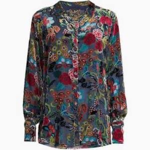 Johnny Was Minto Burnout Yrene Blouse